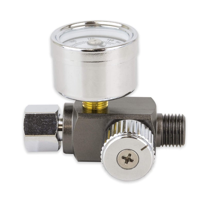 Tool Guy Republic Air Adjusting Regulator Valve with Pressure Gauge for Spray Guns and Air Tools (1/4â€ NPS) (Analog Pressure Gauge) - Image 2